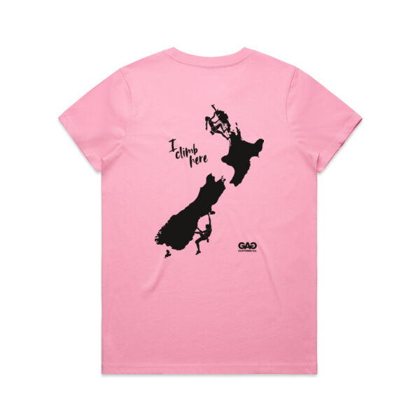 I Climb Here NZ Female Shirt Thumbnail